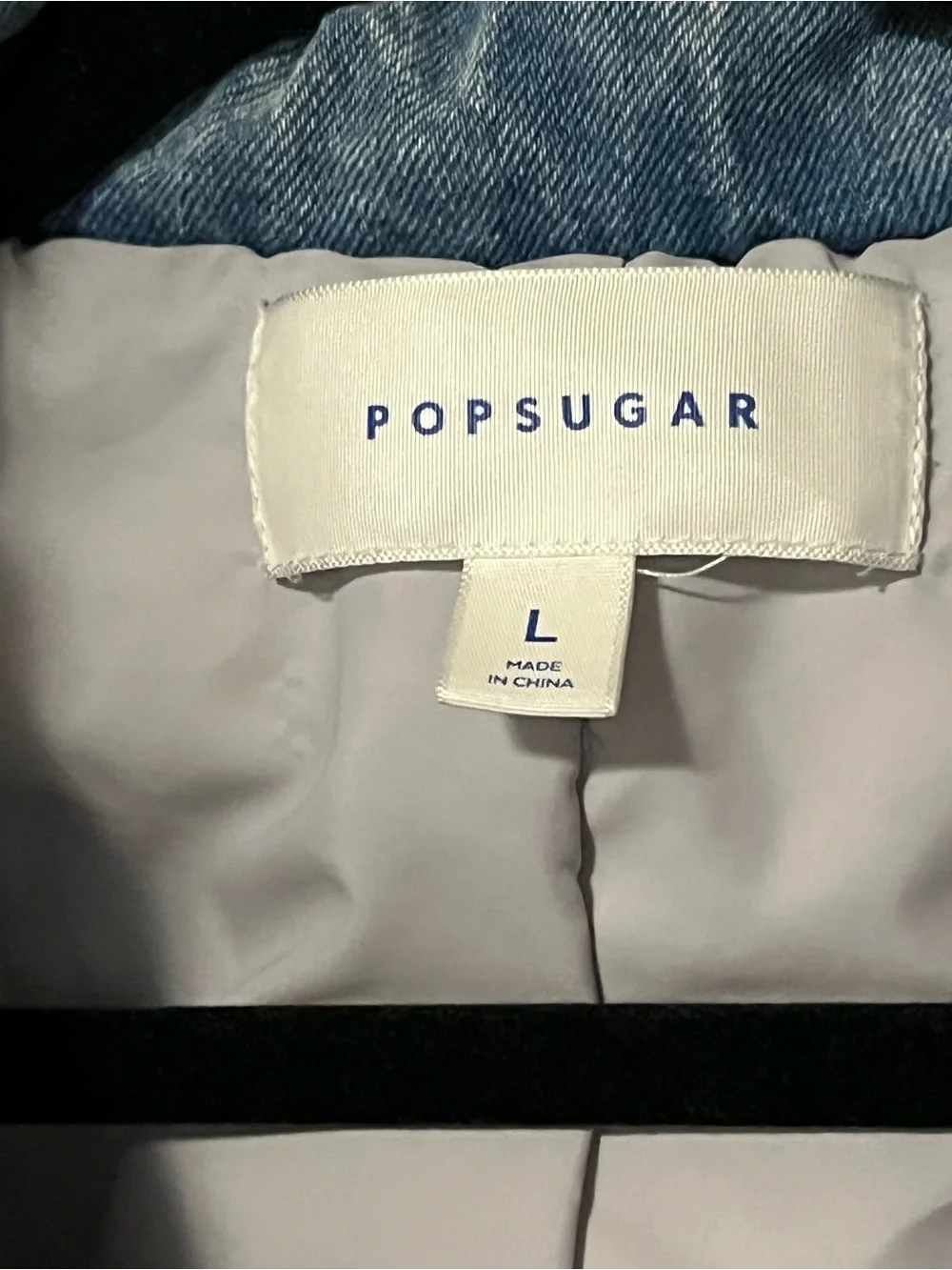 POPSUGAR Light Blue Quilted Puffer Jacket